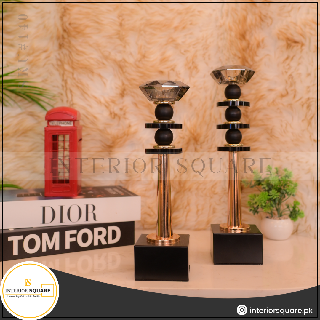 Plain Two-toned Candle Stands